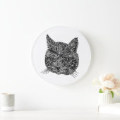 Zierkatze Große Wanduhr (Zuhause)