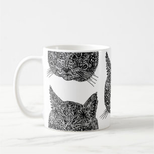 Zierkatze Kaffeetasse