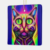 Zierkatze Keramikornament (Links)