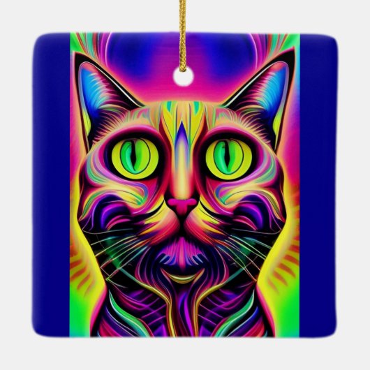 Zierkatze Keramikornament (Rückseite)