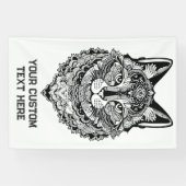 Zierkatze mit benutzerdefiniertem Text Banner (Horizontal)