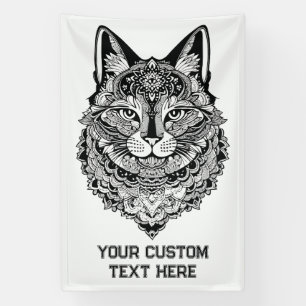 Zierkatze mit benutzerdefiniertem Text Banner