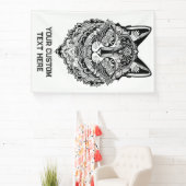 Zierkatze mit benutzerdefiniertem Text Banner (InSitu)