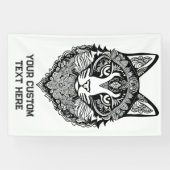 Zierkatze mit benutzerdefiniertem Text Banner (Horizontal)