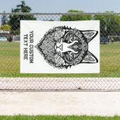 Zierkatze mit benutzerdefiniertem Text Banner (Insitu)