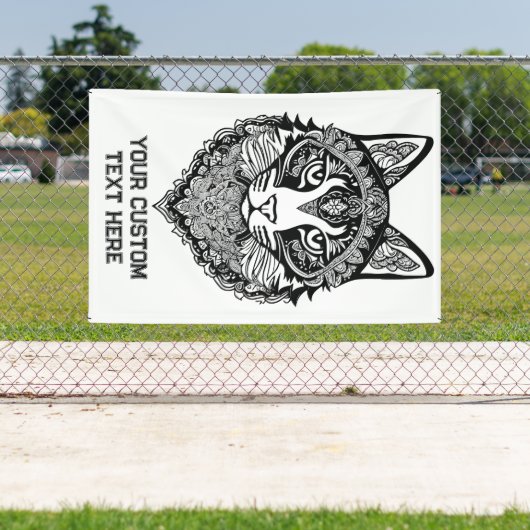 Zierkatze mit benutzerdefiniertem Text Banner (Insitu)