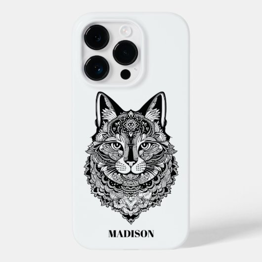 Zierkatze mit benutzerdefiniertem Text Case-Mate iPhone Hülle (Rückseite)