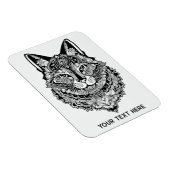 Zierkatze mit benutzerdefiniertem Text Magnet (Rechte Seite)