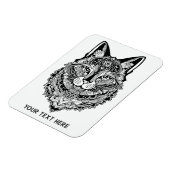 Zierkatze mit benutzerdefiniertem Text Magnet (Linke Seite)