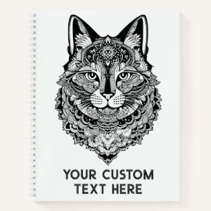 Zierkatze mit benutzerdefiniertem Text Notizblock