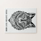 Zierkatze mit benutzerdefiniertem Text Puzzle (Horizontal)