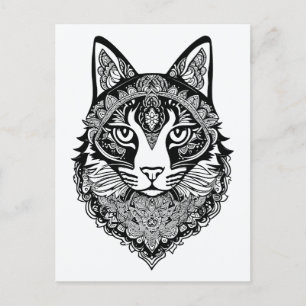 Zierkatze Postkarte