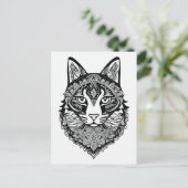 Zierkatze Postkarte (Stehend Vorderseite)