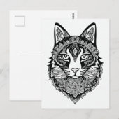 Zierkatze Postkarte (Vorne/Hinten)