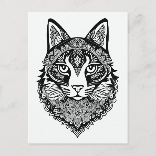 Zierkatze Postkarte (Vorderseite)