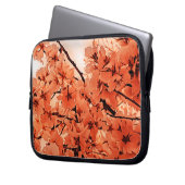 Zierkirschzweige Orange Stilvoll Laptopschutzhülle (Vorderseite Links)
