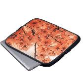 Zierkirschzweige Orange Stilvoll Laptopschutzhülle (Vorne Knopf)