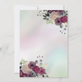 Zierkleid Quinceañera Einladung (Rückseite)