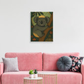 Zierkoala in Botanischer Mandala Leinwanddruck (Insitu (Wohnzimmer))