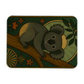 Zierkoala in Botanischer Mandala Magnet (Horizontal)