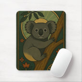Zierkoala in Botanischer Mandala Mousepad (Mit Mouse)