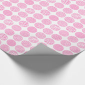 Zierkreise - Rosa und Weiß Geschenkpapier (Ecke)