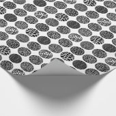 Zierkreise - Schwarz und Weiß Geschenkpapier (Ecke)