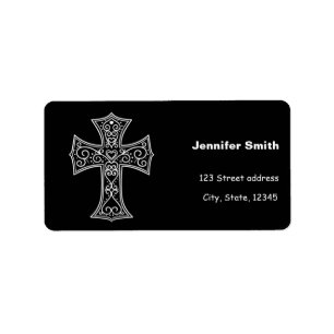 Zierkreuz Adressaufkleber
