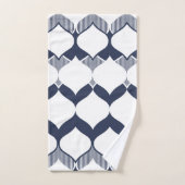 Zierlich, abstrakt, elegant, blau, weiß badhandtuch set (Handtuch)