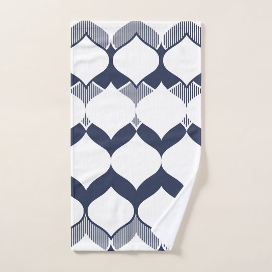 Zierlich, abstrakt, elegant, blau, weiß badhandtuch set (Handtuch)