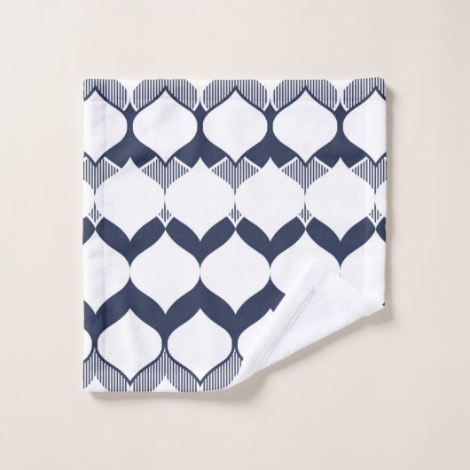 Zierlich, abstrakt, elegant, blau, weiß badhandtuch set (Waschlappen)