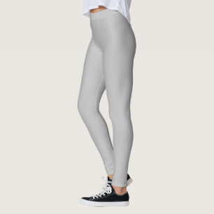 Zierlich Chic Faux Silber Uni Leggings