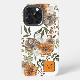 Zierlich feminines Floral mit anfänglich orangefar iPhone 13 Pro Hülle