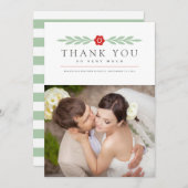 Zierlich | Vielen Dank für Ihre Fotokarte Dankeskarte (Vorne/Hinten)