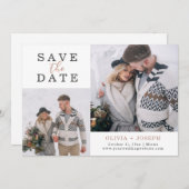 Zierlich | Zwei Fotos Hochzeit speichern das Datum Save The Date (Vorne/Hinten)