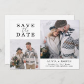 Zierlich | Zwei Fotos Hochzeit speichern das Datum Save The Date (Vorne/Hinten)