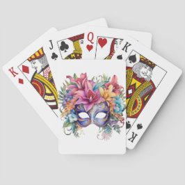 ZIERLICHE BLUMEN-MARDI-GRAS-MASKEN SPIELKARTEN