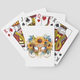 ZIERLICHE BLUMEN-MARDI-GRAS-MASKEN SPIELKARTEN