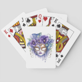 ZIERLICHE BLUMEN-MARDI-GRAS-MASKEN SPIELKARTEN