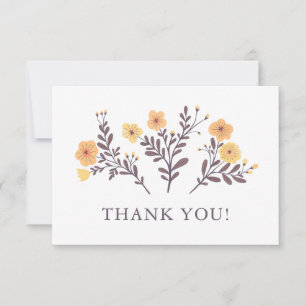 Zierliche Florals Elegant Minimalistisch Maßgeschn Dankeskarte
