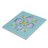 Zierliche gelbe Blume einzigartig Fliese (Seite)