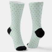 Zierliche grüne Tupfenmuster auf hellgrünem Hinter Socken (Gewinkelt)