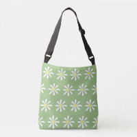 Zierliche Gürteltasche mit Gänseblümchen (Salbei G