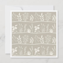 Zierliche neutrale Beige-minimalistische botanisch