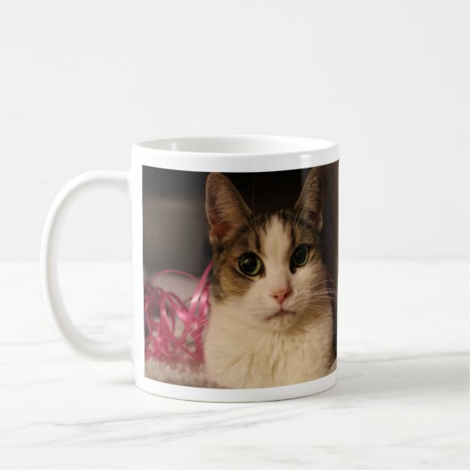 Zierliche Puppe-Rosa Band Edition Tasse (mit Text) (Links)