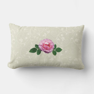 Zierliche rosa Rose Lendenkissen