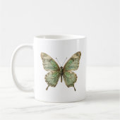 Zierliche Schmetterlinge mit Blattmuster-Flügeln Kaffeetasse (Links)
