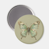 Zierliche Schmetterlinge mit Blattmuster-Flügeln Magnet (Vorderseite/Rückseite)