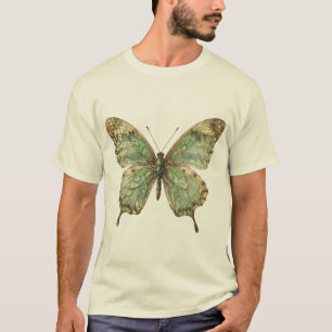 Zierliche Schmetterlinge mit Blattmuster-Flügeln T-Shirt