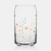 Zierliche Wildblume Personalisiert Dosenglas (Links)